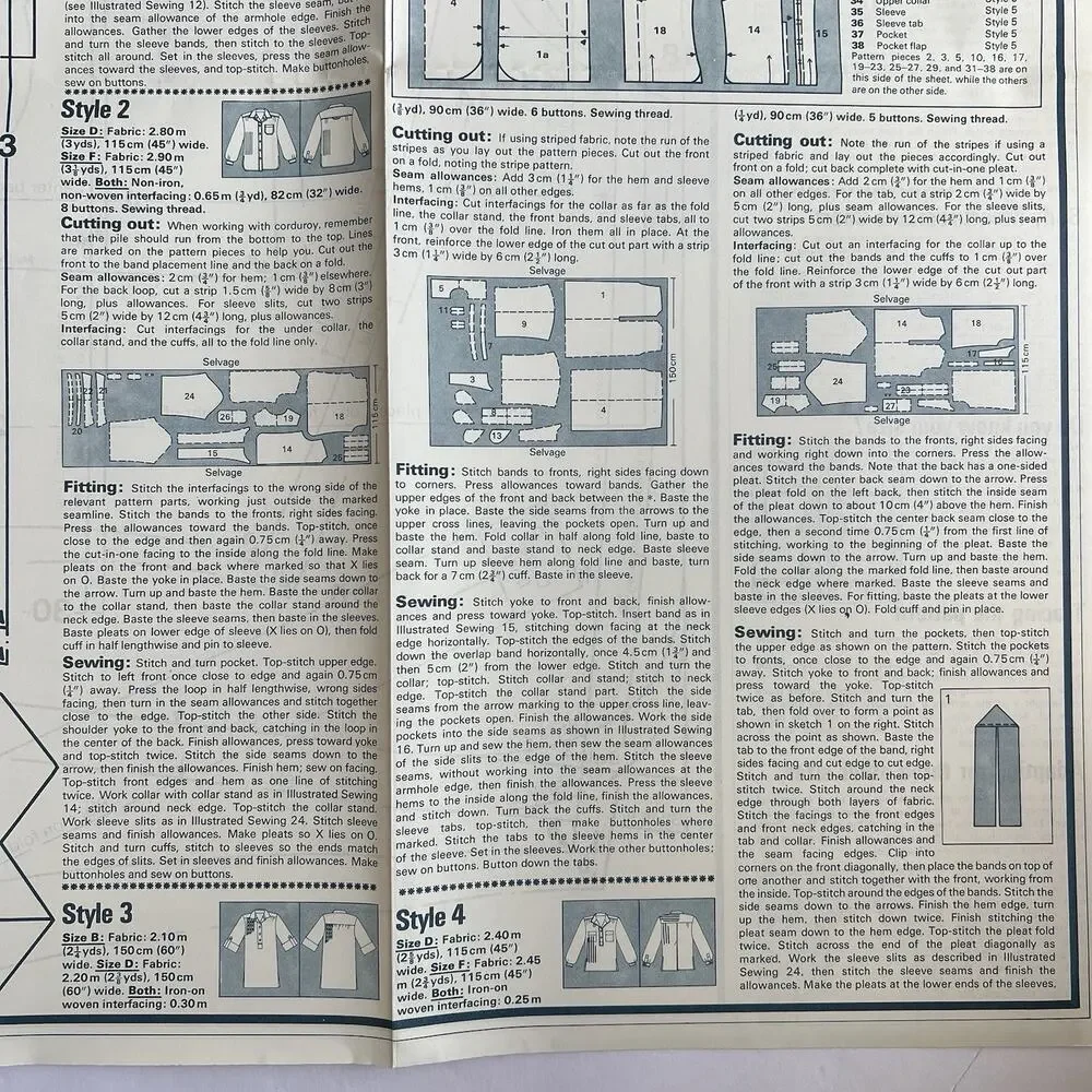 Vintage Designer Sewing Patterns Uncut Lot Of 3 Blouse Dress Jacket Skirt 70s